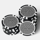Kenneth Yoncich市松模様にによるツイスト ポーカーチップ (積み重ね)