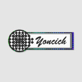 Kenneth Yoncich市松模様にによるツイスト 名札 (正面)