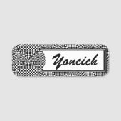 Kenneth Yoncich市松模様にによるツイスト 名札 (正面)