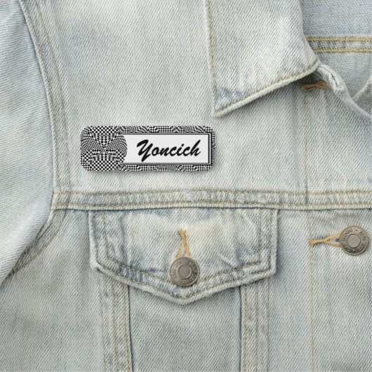 Kenneth Yoncich市松模様にによるツイスト 名札 (インサイチュ)