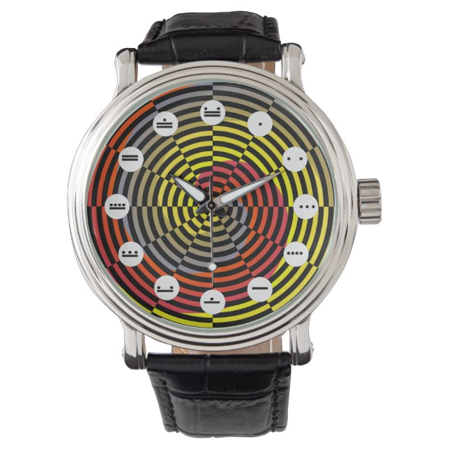 Kenneth Yoncich著Red Yellow Blue Spiral (Mayan) 腕時計 (正面)