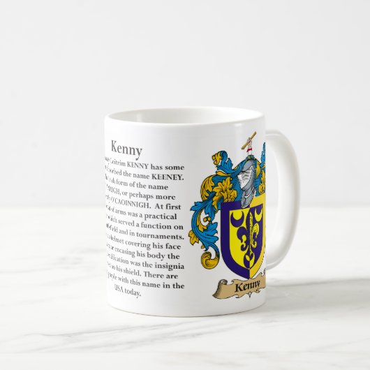 Kenny家族の紋章付き外衣 コーヒーマグカップ (正面右)