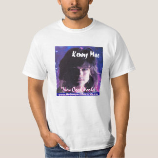 Kenny Macの"新しくクールな世界"のCDラベルの白のTシャツ Tシャツ