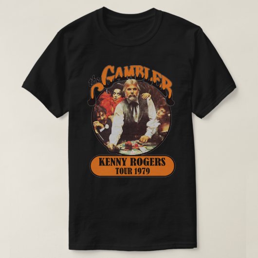 Kenny Rogersギャンブラーのステッカー Tシャツ (デザイン正面)