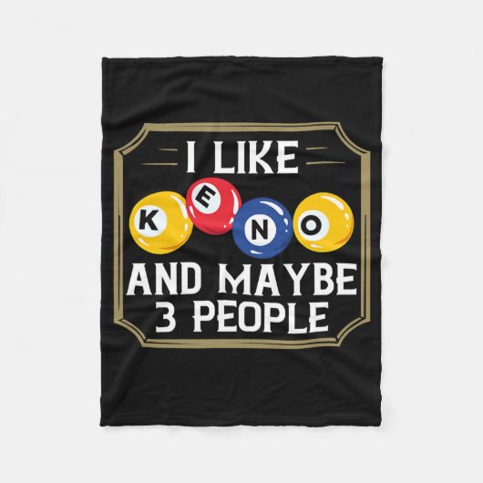 Keno Game Playerスロットマシンナンバーズカジノ  フリースブランケット (正面)