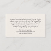 Kenoshaスポットライト 名刺 (裏面)