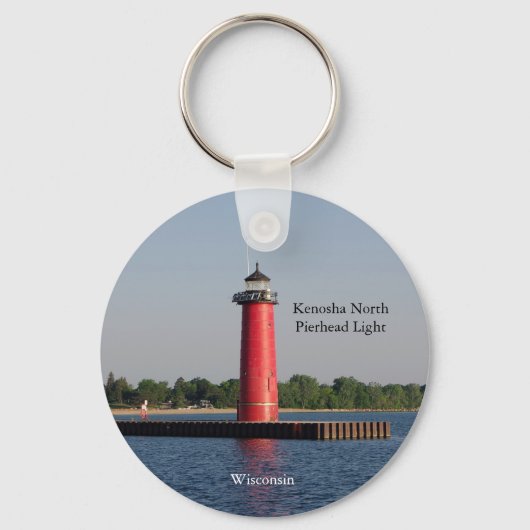 Kenosha North Pierheadライトキーチェーン キーホルダー (正面)