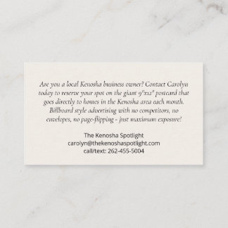 Kenosha Spotlight名刺 名刺