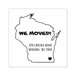 KENOSHA WISCONSINの新しいアドレスを移動 ラバースタンプ
