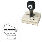 KENOSHA WISCONSINの新しいアドレスを移動 ラバースタンプ (押印)