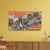 Kenosha, Wisconsin – 大文字場面 キャンバスプリント (インサイチュ (リビング))