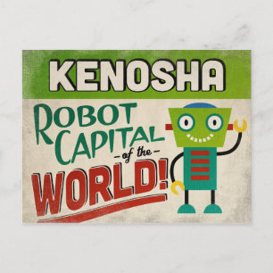 Kenosha Wisconsin Robot - おもしろいヴィンテージ ポストカード