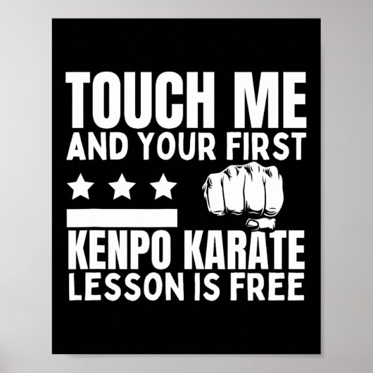 Kenpo Karate Lesson For Free Coach Funny American ポスター (正面)