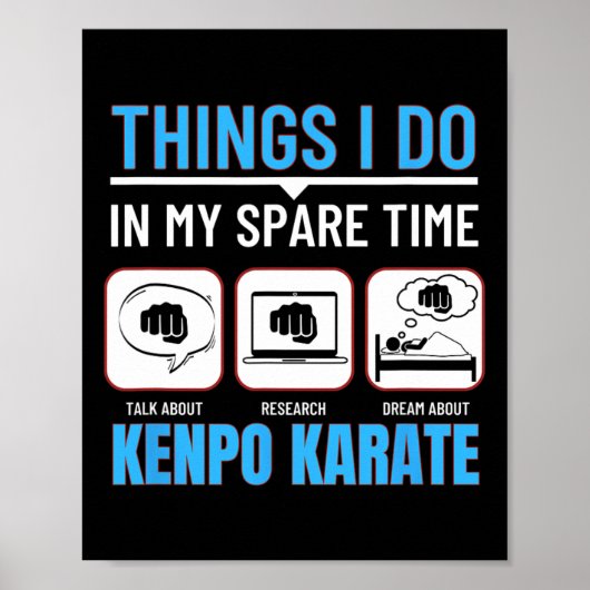 Kenpo Karate Things I Do In My Spare Time American ポスター (正面)