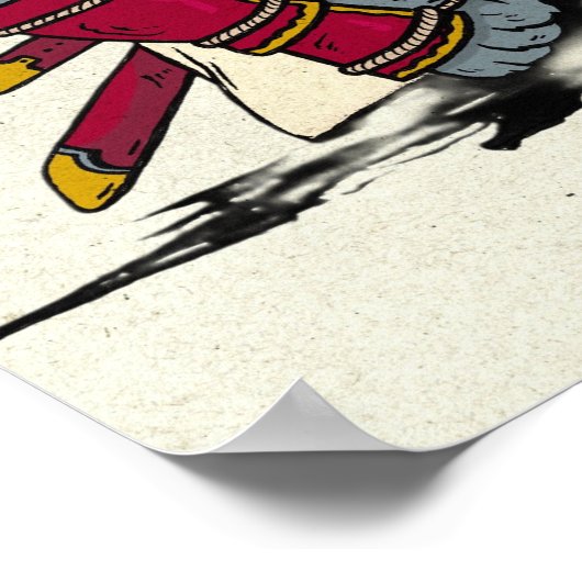 Kensei Bear Scroll ポスター (角)