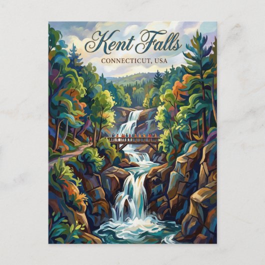 Kent Falls State Park Connecticut ポストカード (正面)
