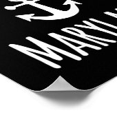 Kent Island Maryland Nautical Coastal Boating Sail ポスター (角)