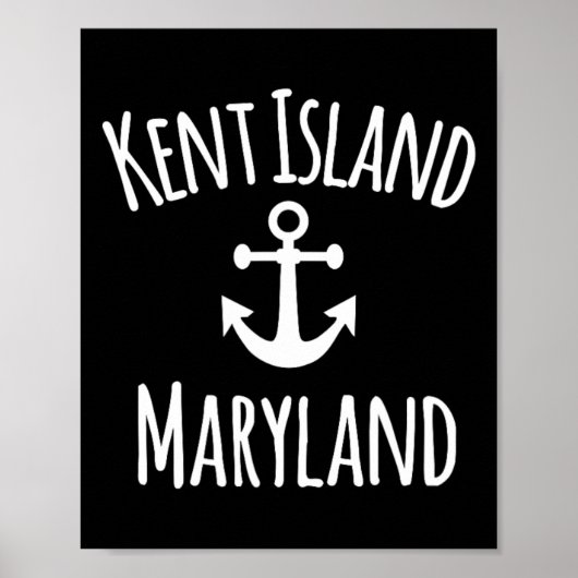 Kent Island Maryland Nautical Coastal Boating Sail ポスター (正面)