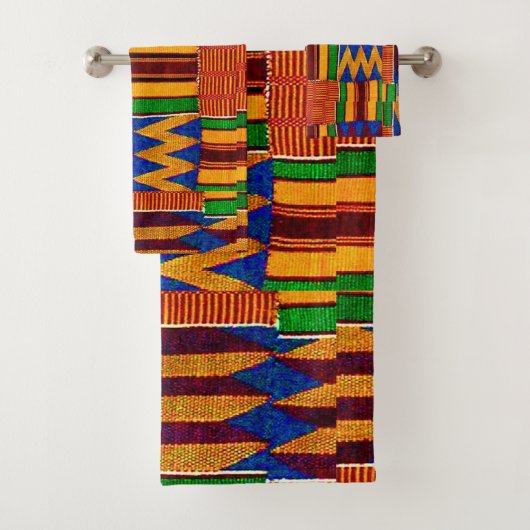 Kente Clothの探索 バスタオルセット (インサイチュ)