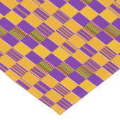 Kente Cloth Purple金ゴールド14" X 72"テーブルランナー ショートテーブルランナー (コーナー)