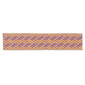 Kente Cloth Purple金ゴールド14" X 72"テーブルランナー ショートテーブルランナー (横)