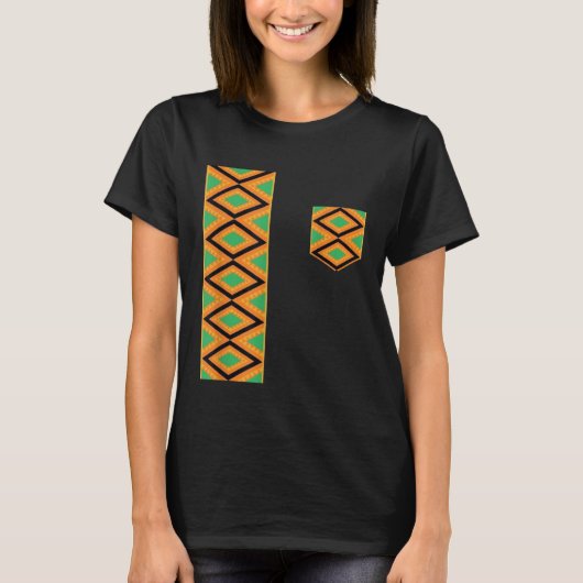 Kente Cloth Sash And Pocket Ethnic Pride Kente Afr Tシャツ (正面)