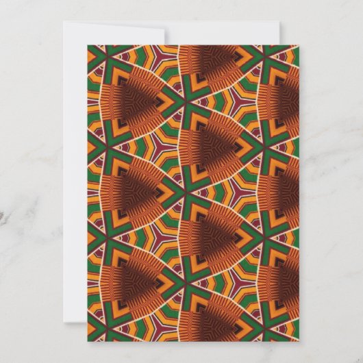 Kente Geometric Afrocentric 招待状 (正面)