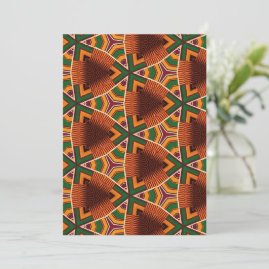 Kente Geometric Afrocentric 招待状 (スタンド正面)