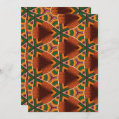 Kente Geometric Afrocentric 招待状 (正面/裏面)
