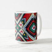 Kente Geometric Tapestry コーヒーマグカップ (正面右)
