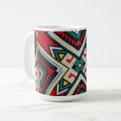 Kente Geometric Tapestry コーヒーマグカップ (正面左)