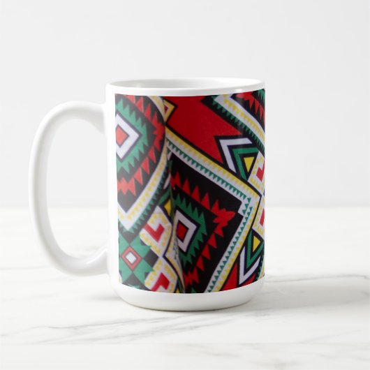 Kente Geometric Tapestry コーヒーマグカップ (左)
