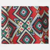 Kente Geometric Tapestry フリースブランケット (正面(横))