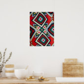Kente Geometric Tapestry ポスター (キッチン)