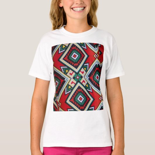 Kente Geometric Tapestry Tシャツ (正面)