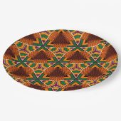 Kente Geometrics Kwanzaa Afrocentric ペーパープレート (アングル)