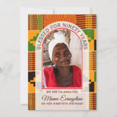 Kente Photo BLESSED 90TH BIRTHDAY 招待状 (正面)