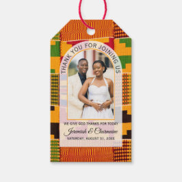 Kente Photo Custom Name WEDDING  ギフトタグ
