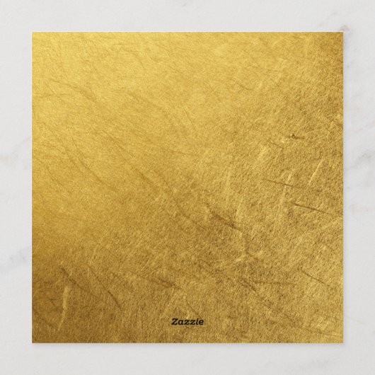 Kente Save the Date Invitation Teal & Gold 招待状 (裏面)