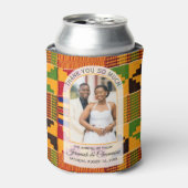 Kente WEDDING THANK YOU GUESTS African Ghanaian  缶クーラー (缶正面)
