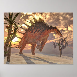 Kentrosaurus dinosaur - 3D render ポスター