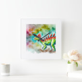 Kentrosaurus in Light 300824AREF116 - Watercolor スクエア壁時計 (ホーム)