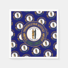 Kentuckian Flag & Seal, Kentucky スタンダードカクテルナプキン