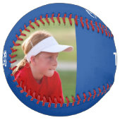 Kentucky Bleu Blanc Personnalisé 2 photos ソフトボール (正面左)