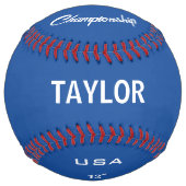 Kentucky Bleu Blanc Personnalisé 2 photos ソフトボール (正面)