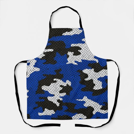 Kentucky Blue White Classic Camo Pattern エプロン (正面)