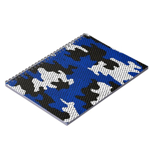 Kentucky Blue White Classic Camo Pattern ノートブック (左側)