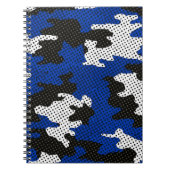 Kentucky Blue White Classic Camo Pattern ノートブック (正面)