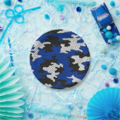 Kentucky Blue White Classic Camo Pattern ペーパープレート (パーティー)
