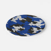Kentucky Blue White Classic Camo Pattern ペーパープレート (アングル)